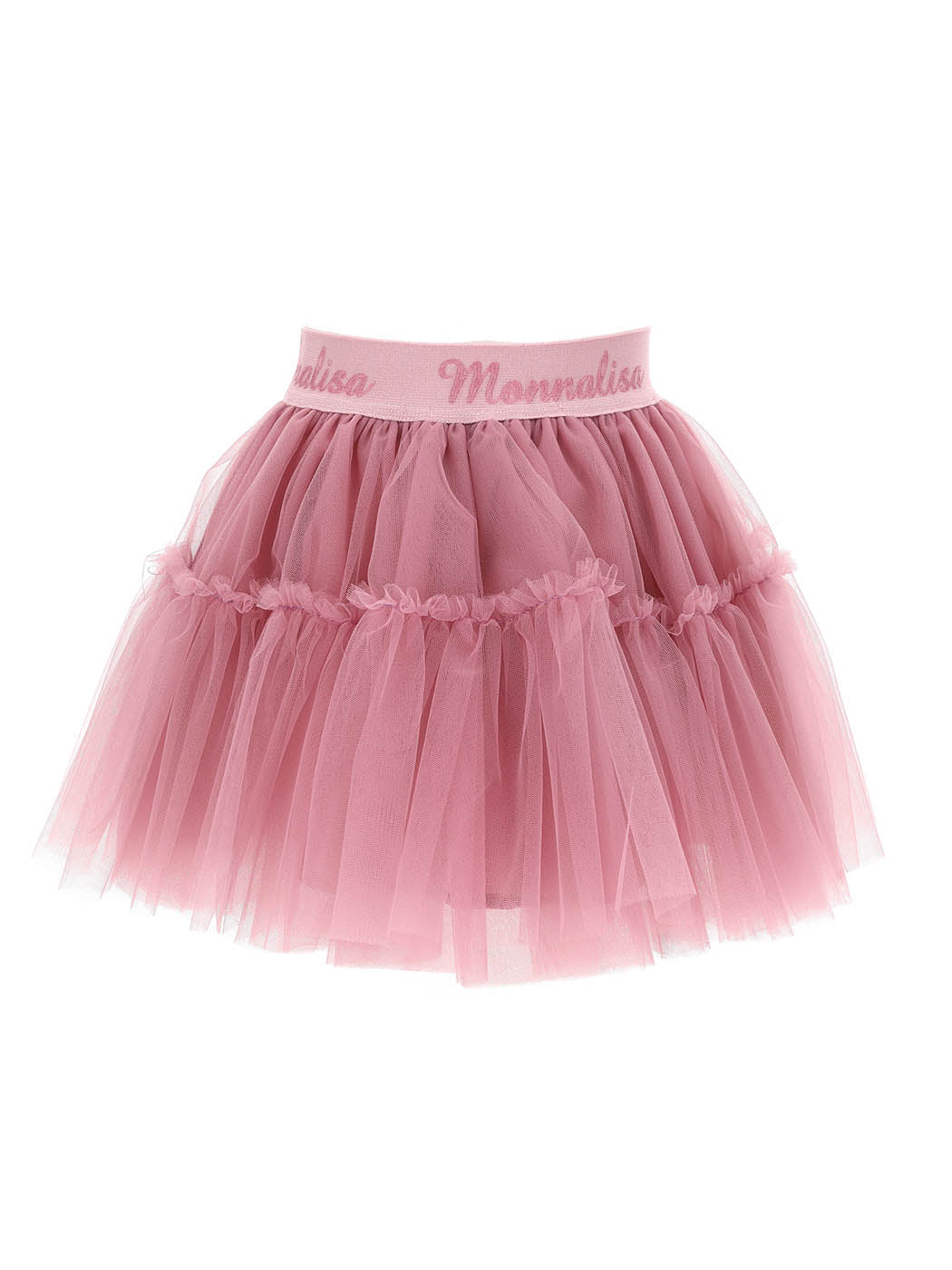 MONNALISA Tulle skirt with logoed elastic
