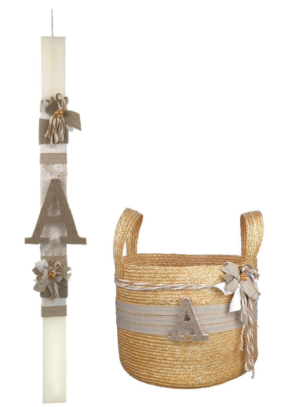 Handmade baptism basket for boy-JULIAN
