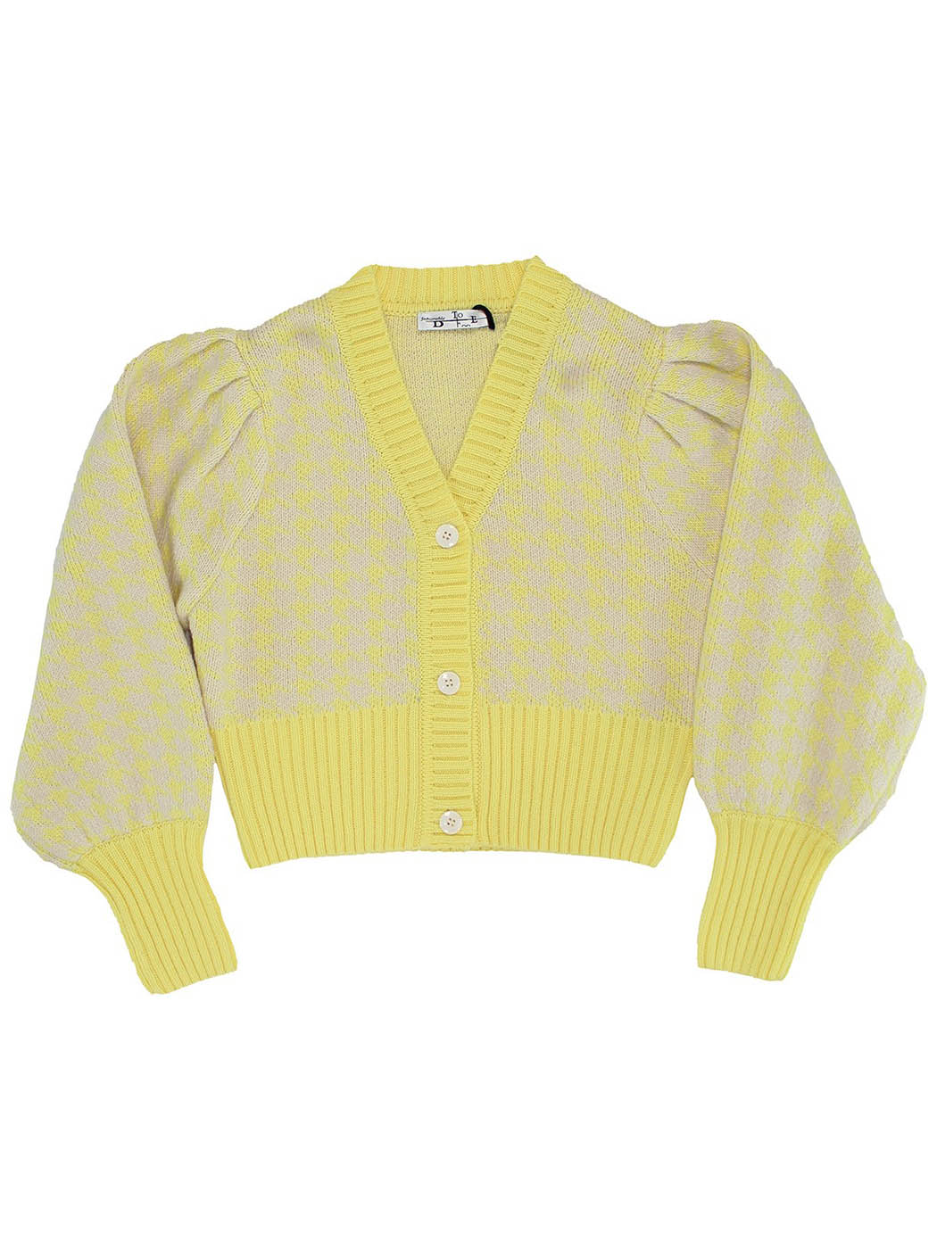 Girl's knitted cardigan - TBT1343 Yellow
