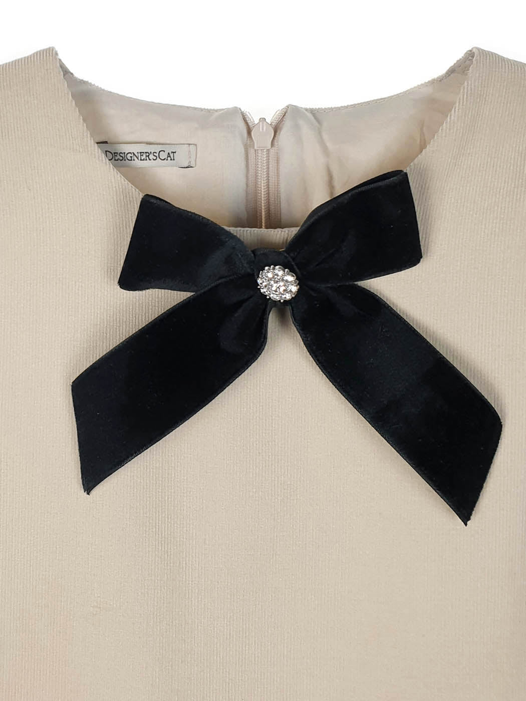 Elegant Corduroy Dress for girl-BLACK FOREST