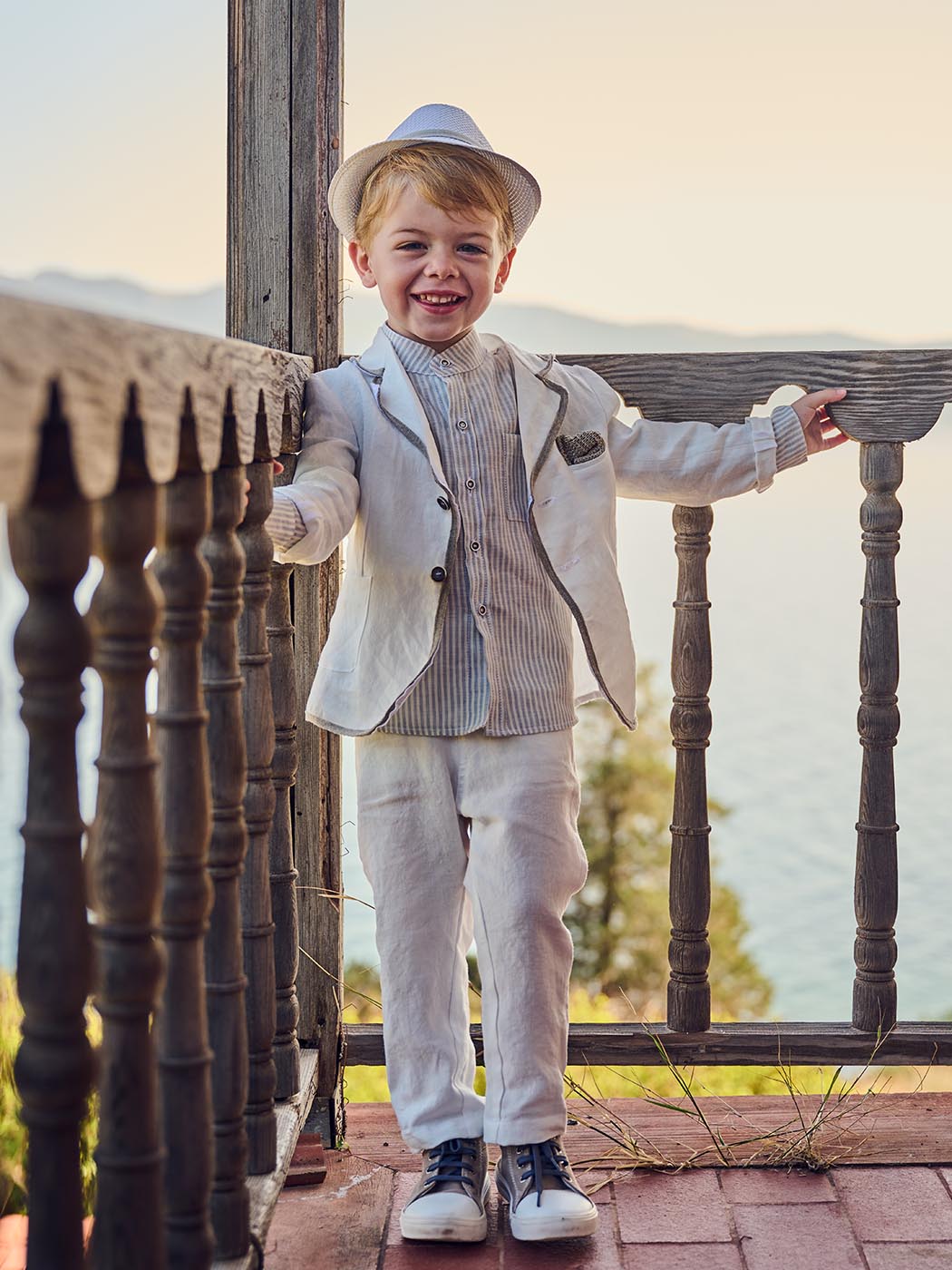Baptism linen outfit 5pcs for boy-ASHER