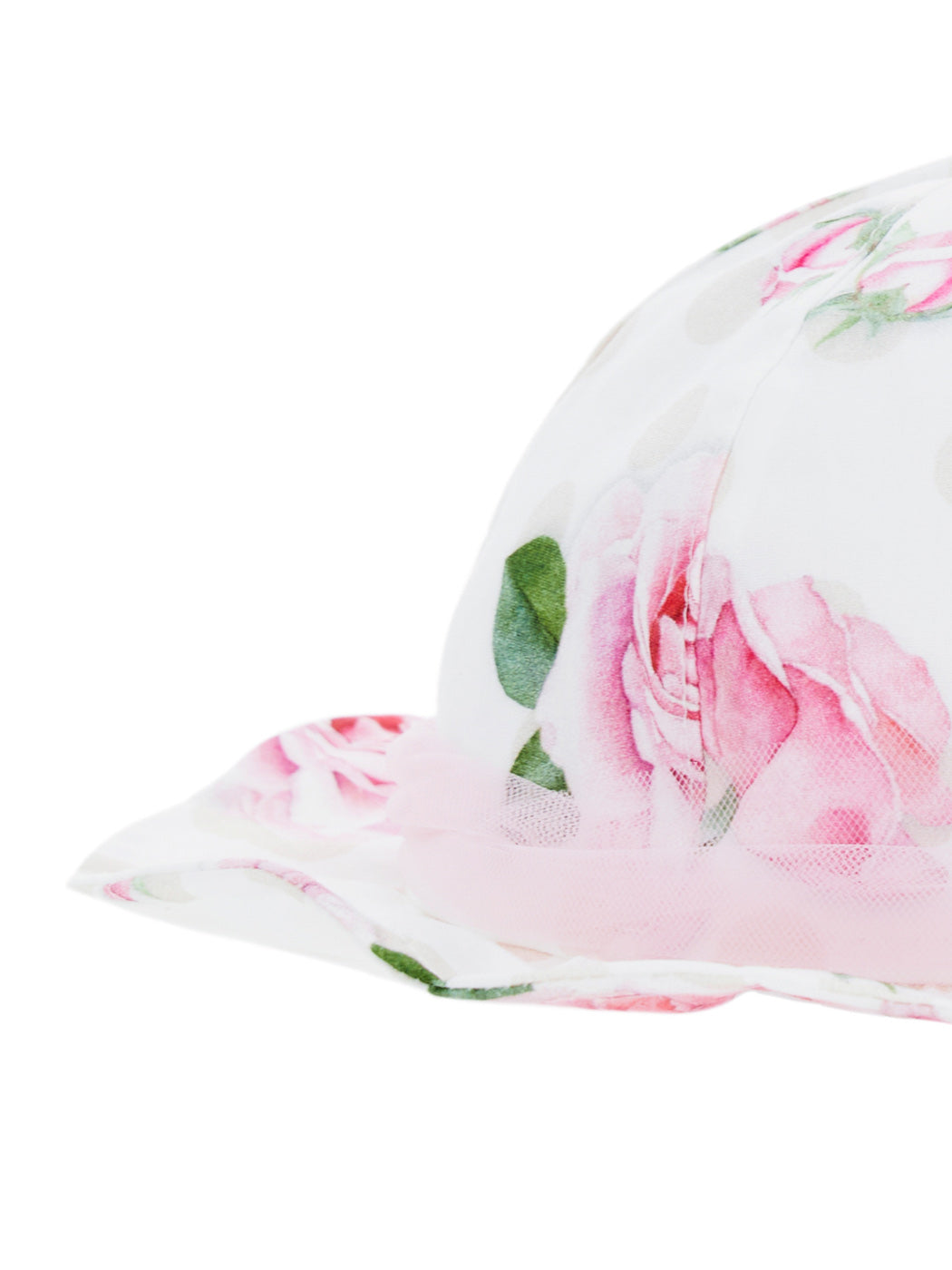 MONNALISA cotton bonnet with floral print