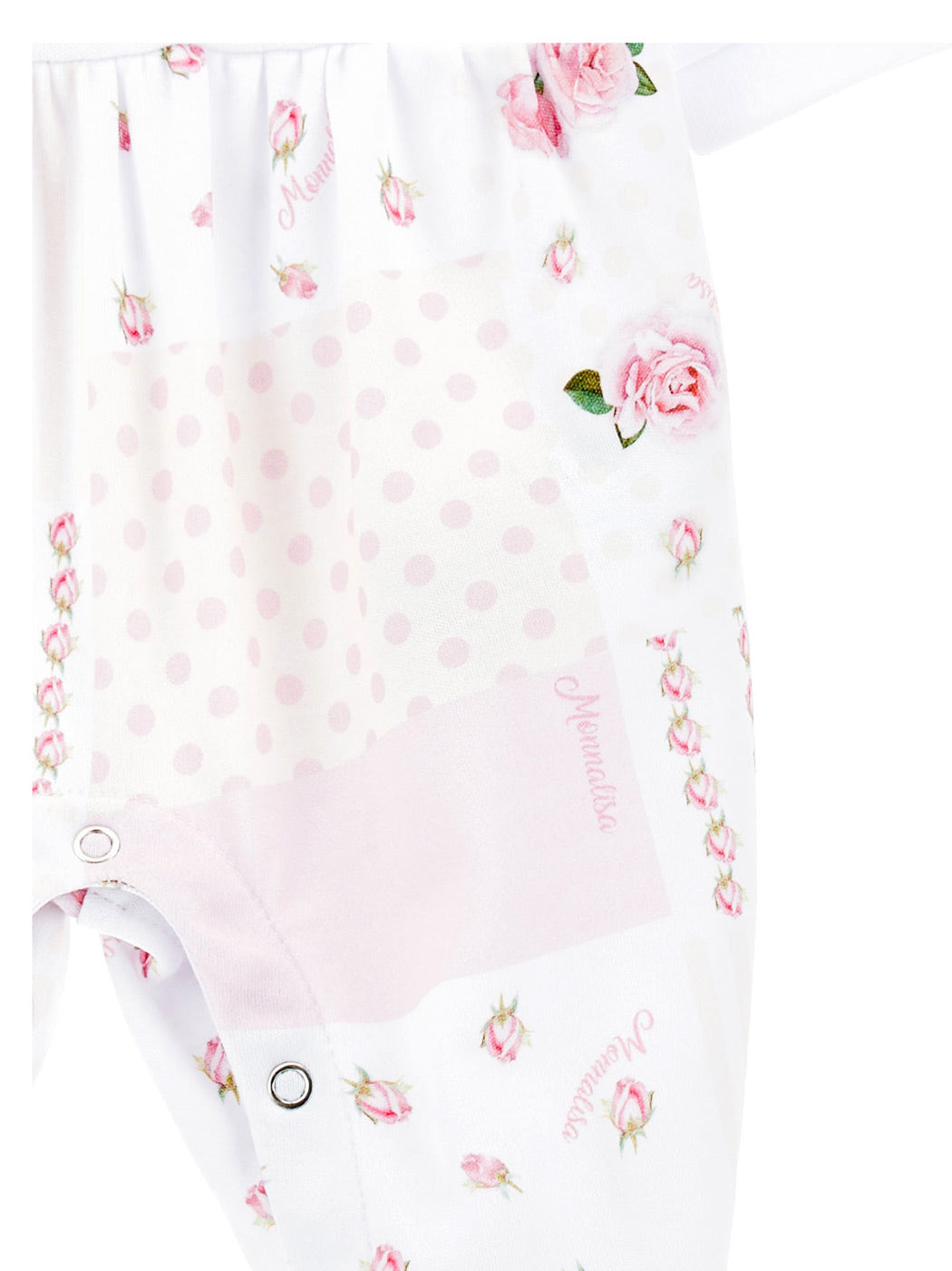MONNALISA Cotton outfit with floral print for baby