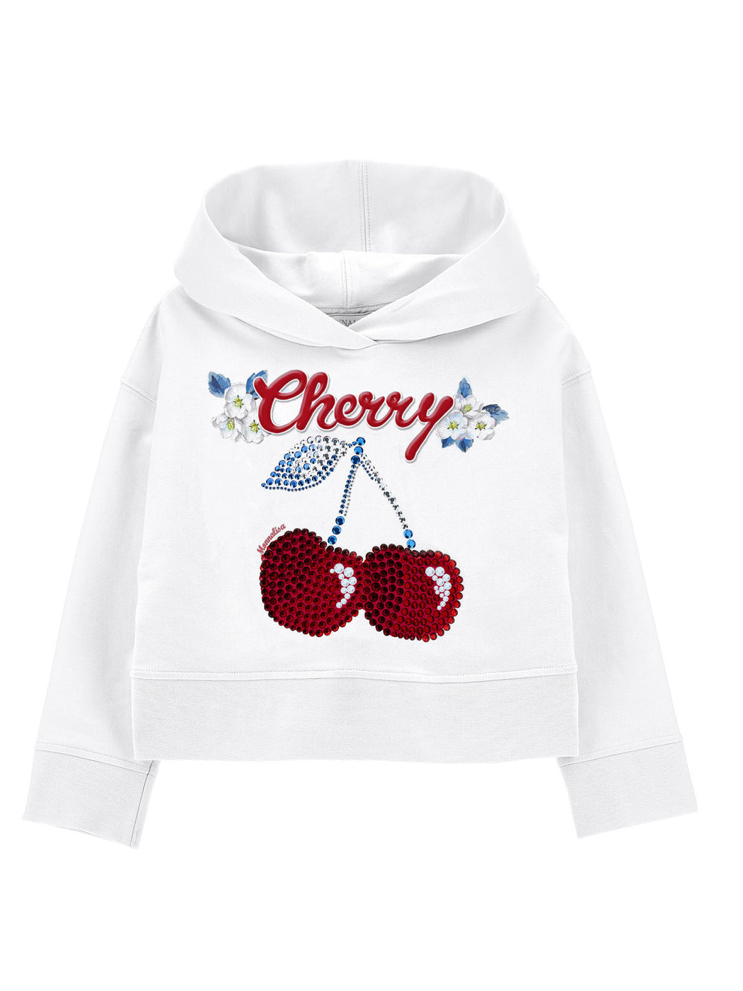 MONNALISA Sweatshirt with embroidered cherries