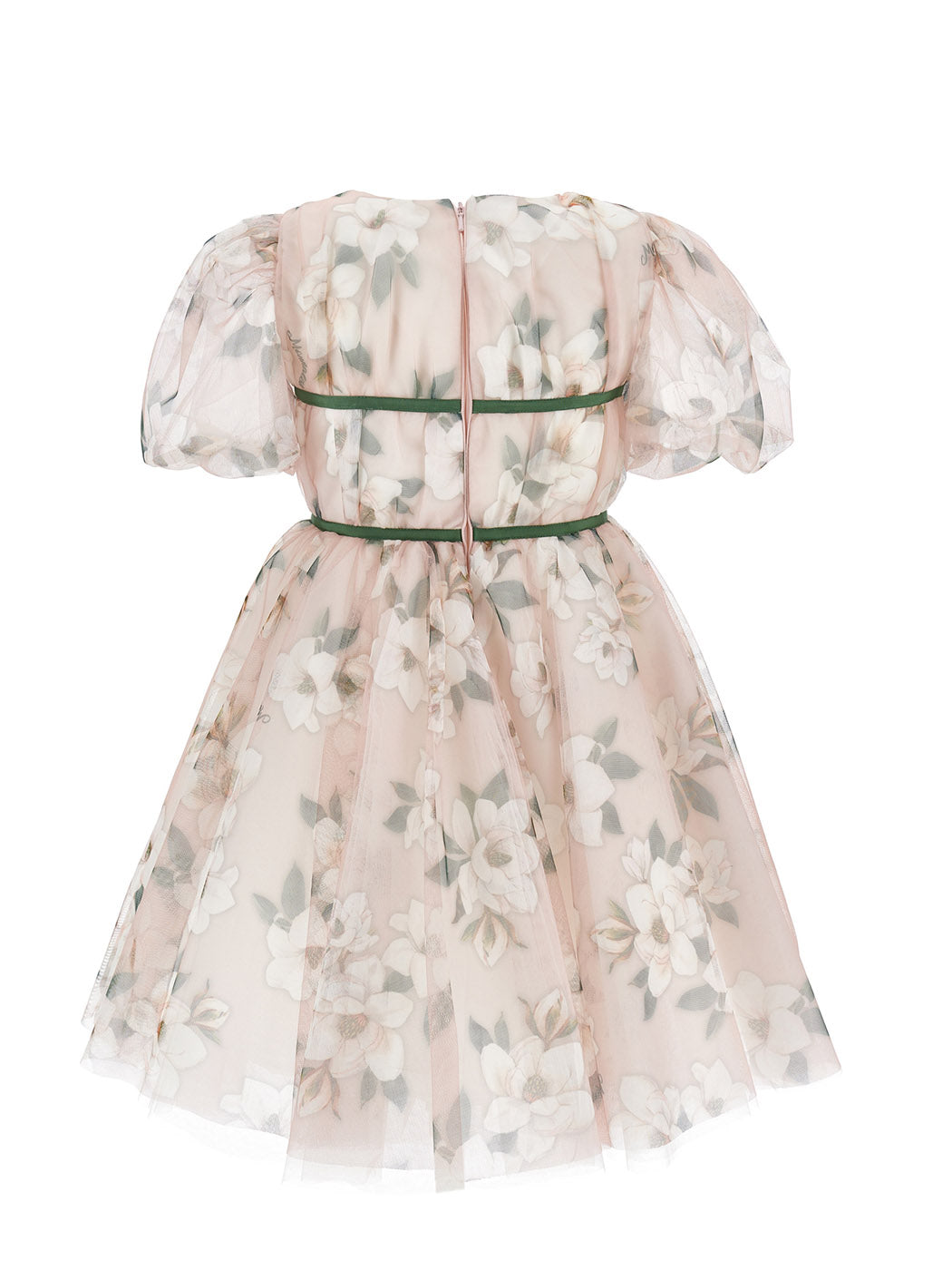MONNALISA Τούλινο φόρεμα με στάμπα Magnolia