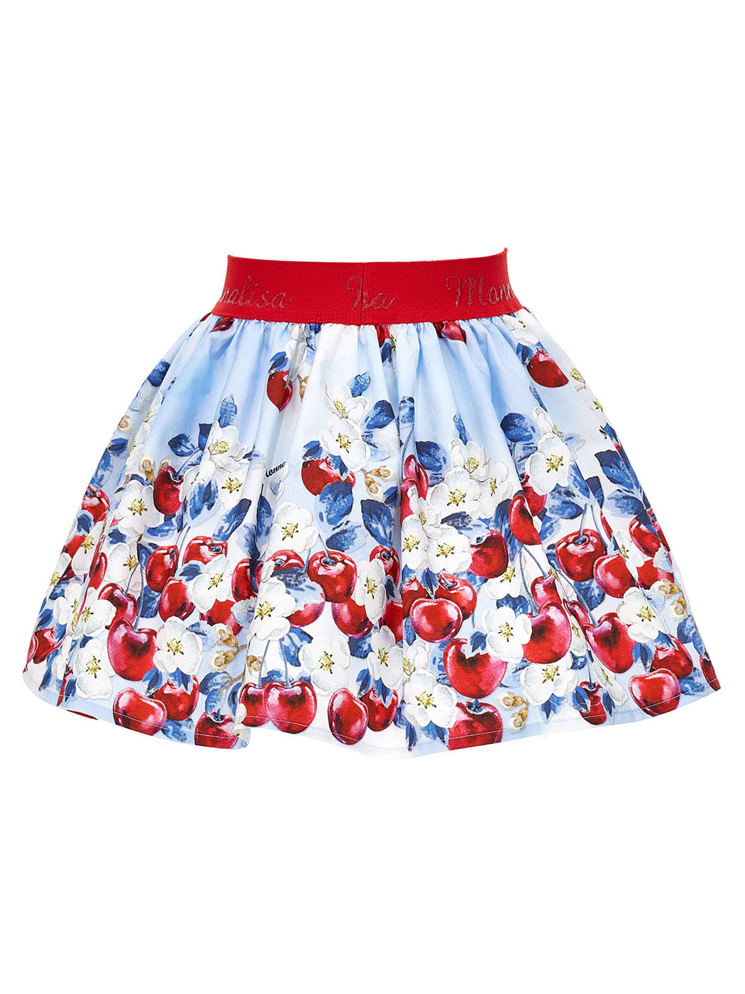 MONNALISA Cherry print cotton skirt