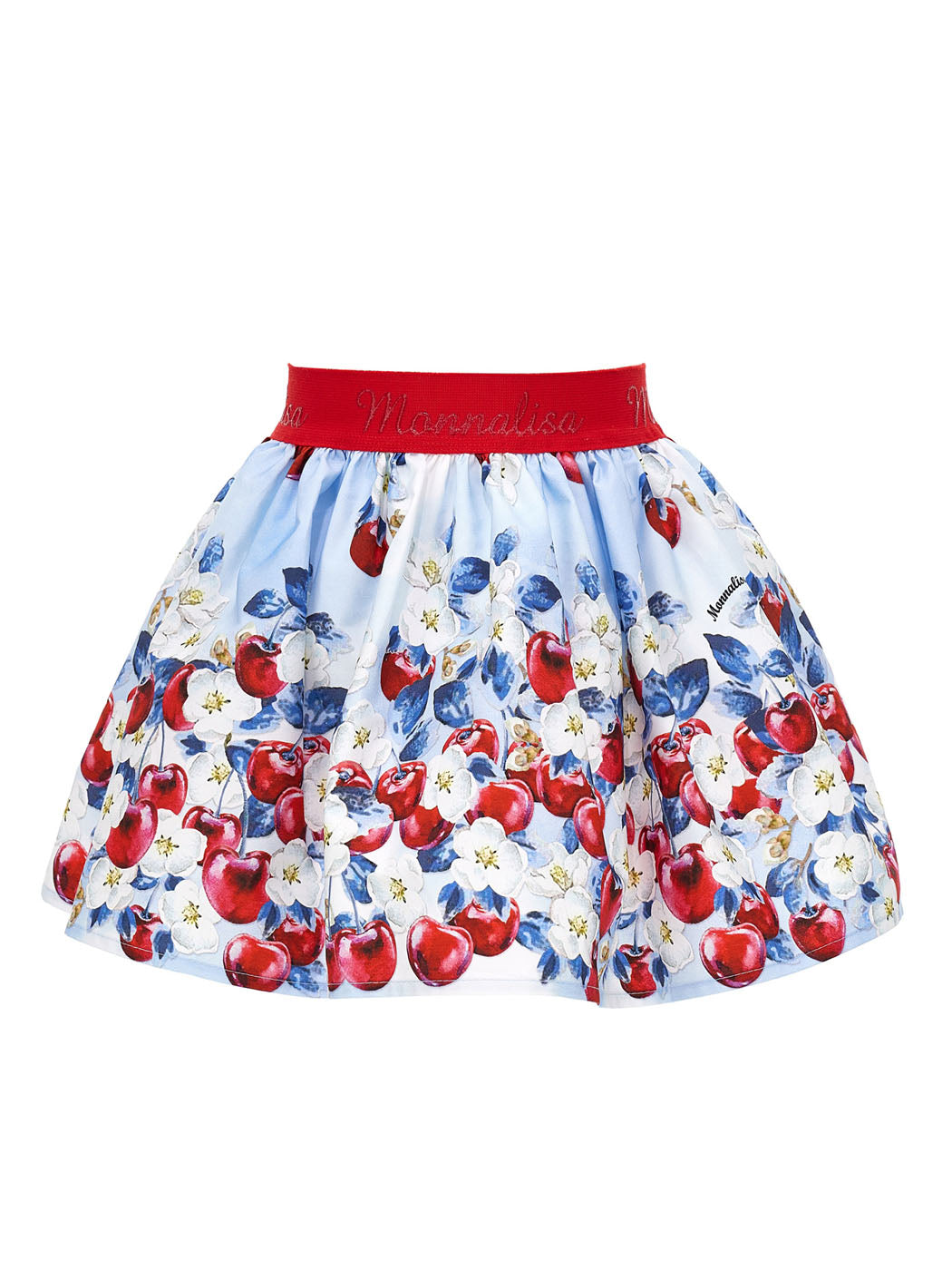 MONNALISA Cherry print cotton skirt
