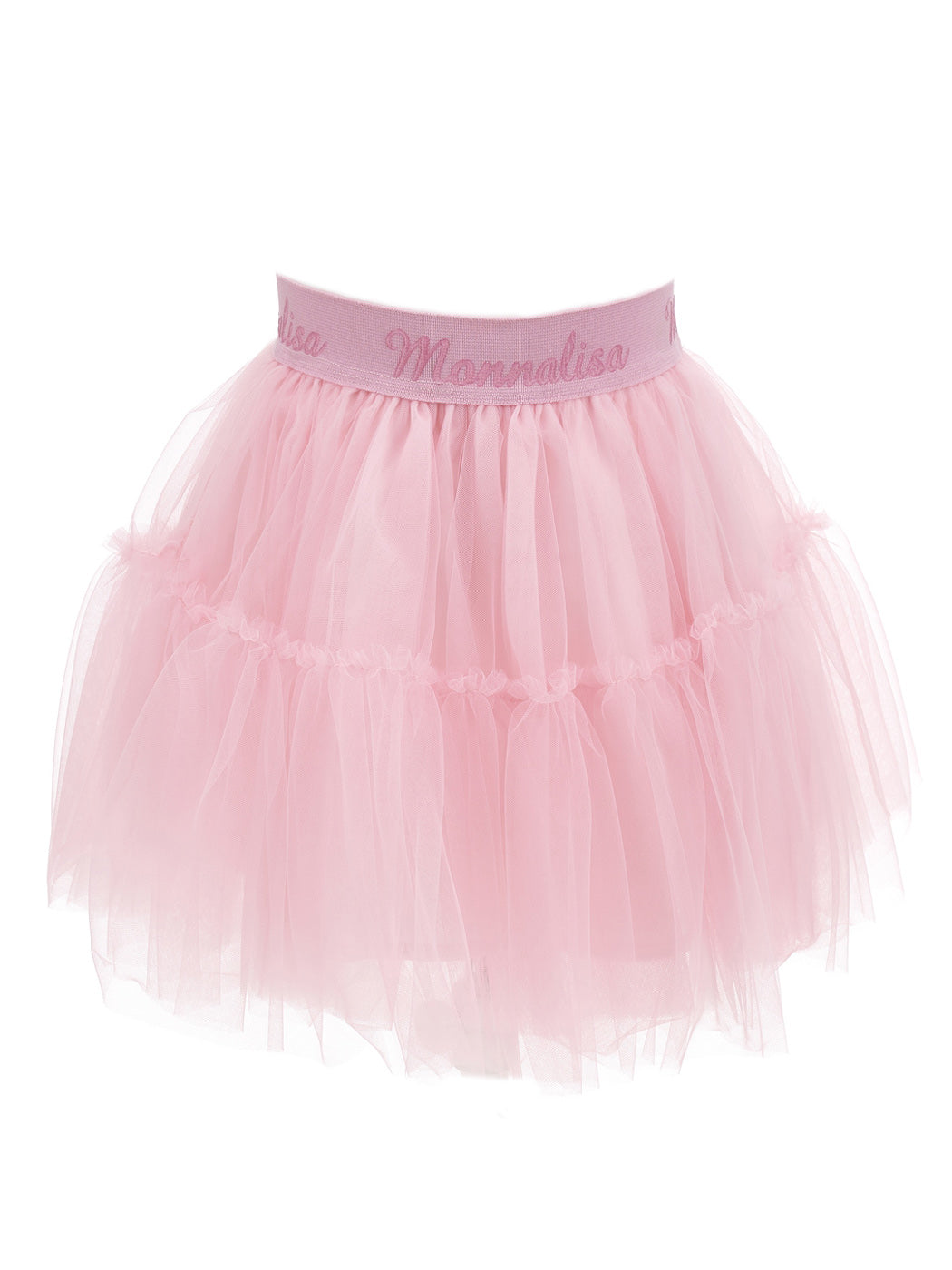 MONNALISA Pink Silk-touch tulle skirt