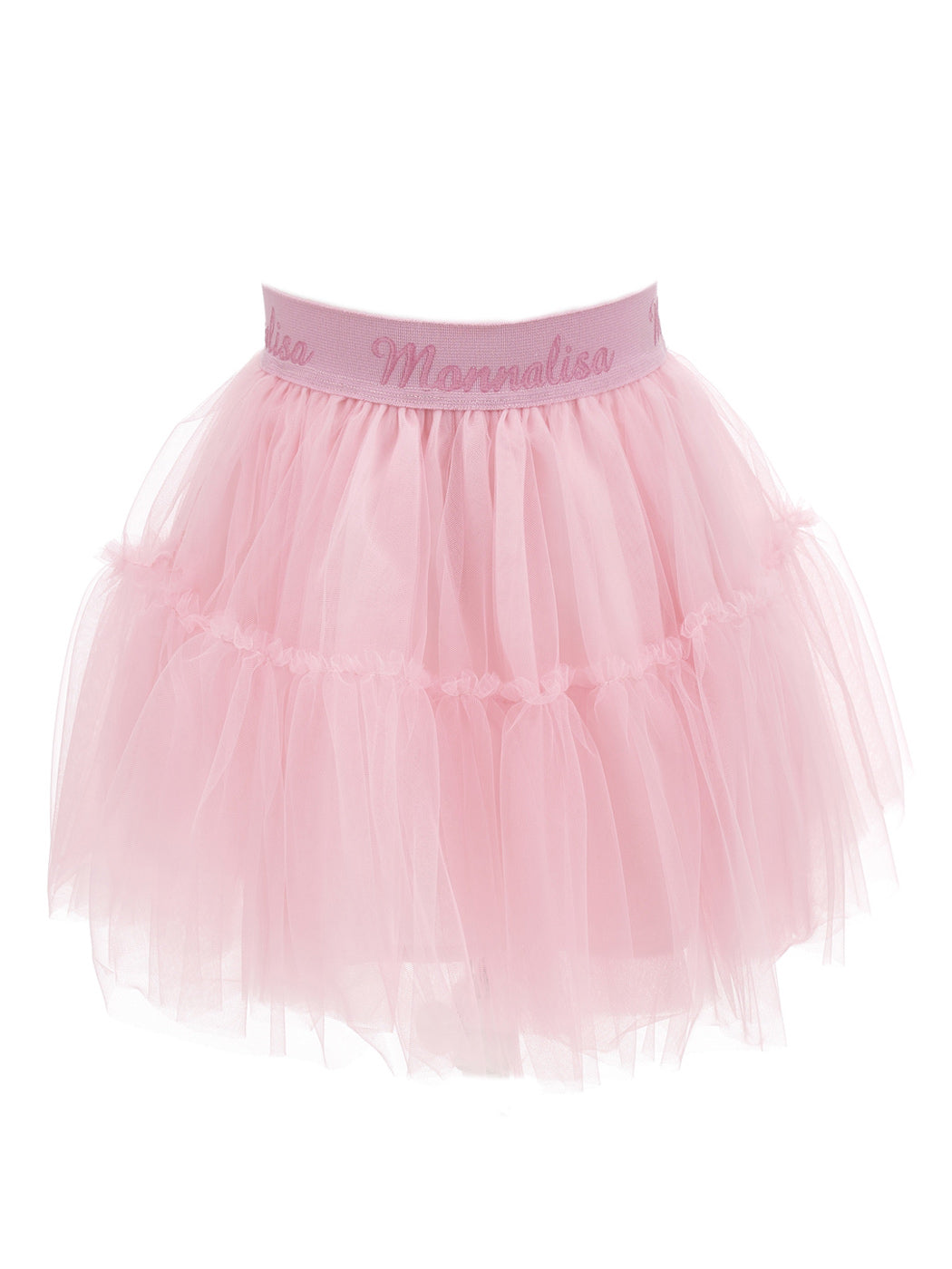 MONNALISA Pink Silk-touch tulle skirt