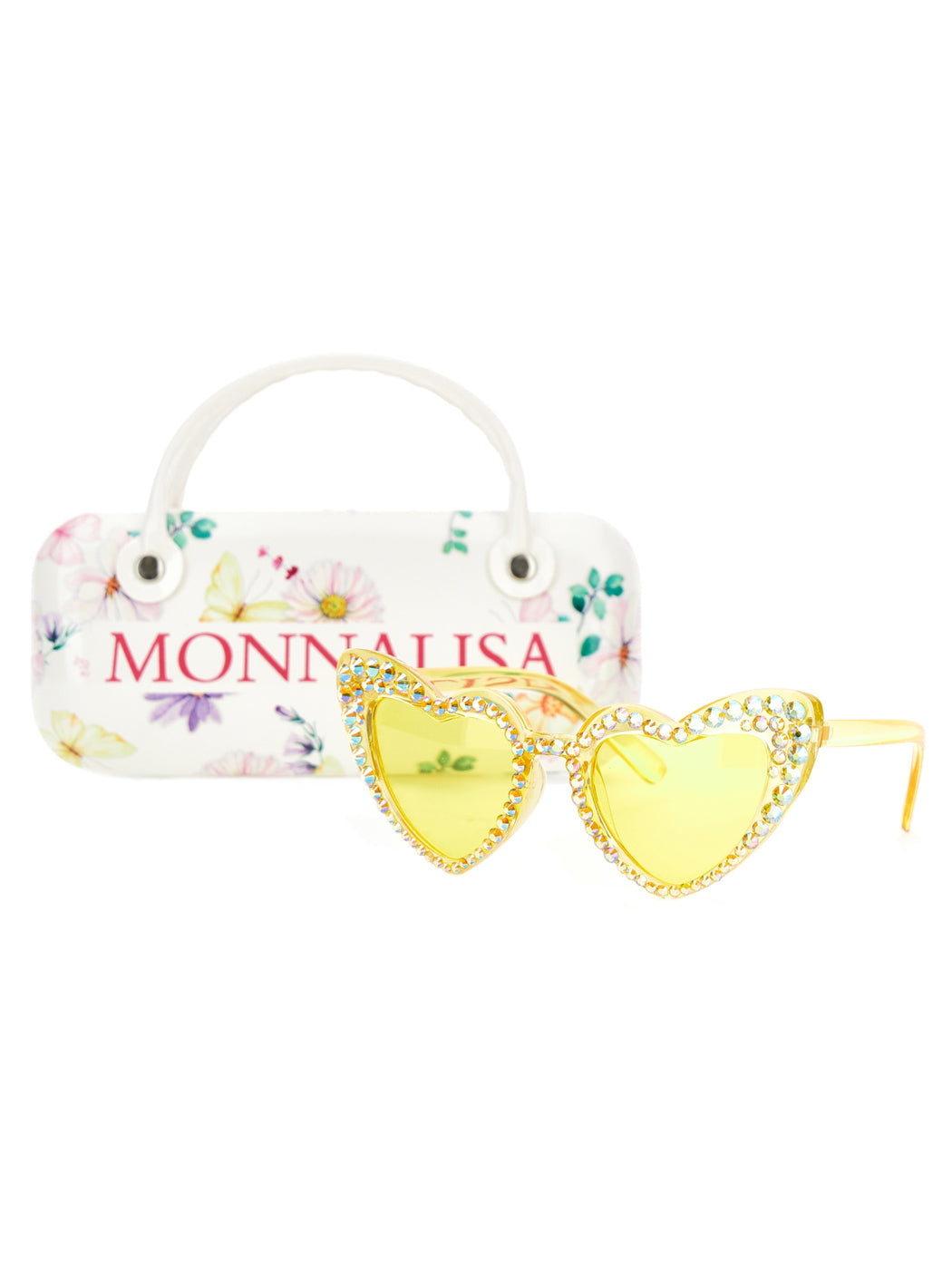 MONNALISA Heart-shaped sunglasses - Yellow 19A073