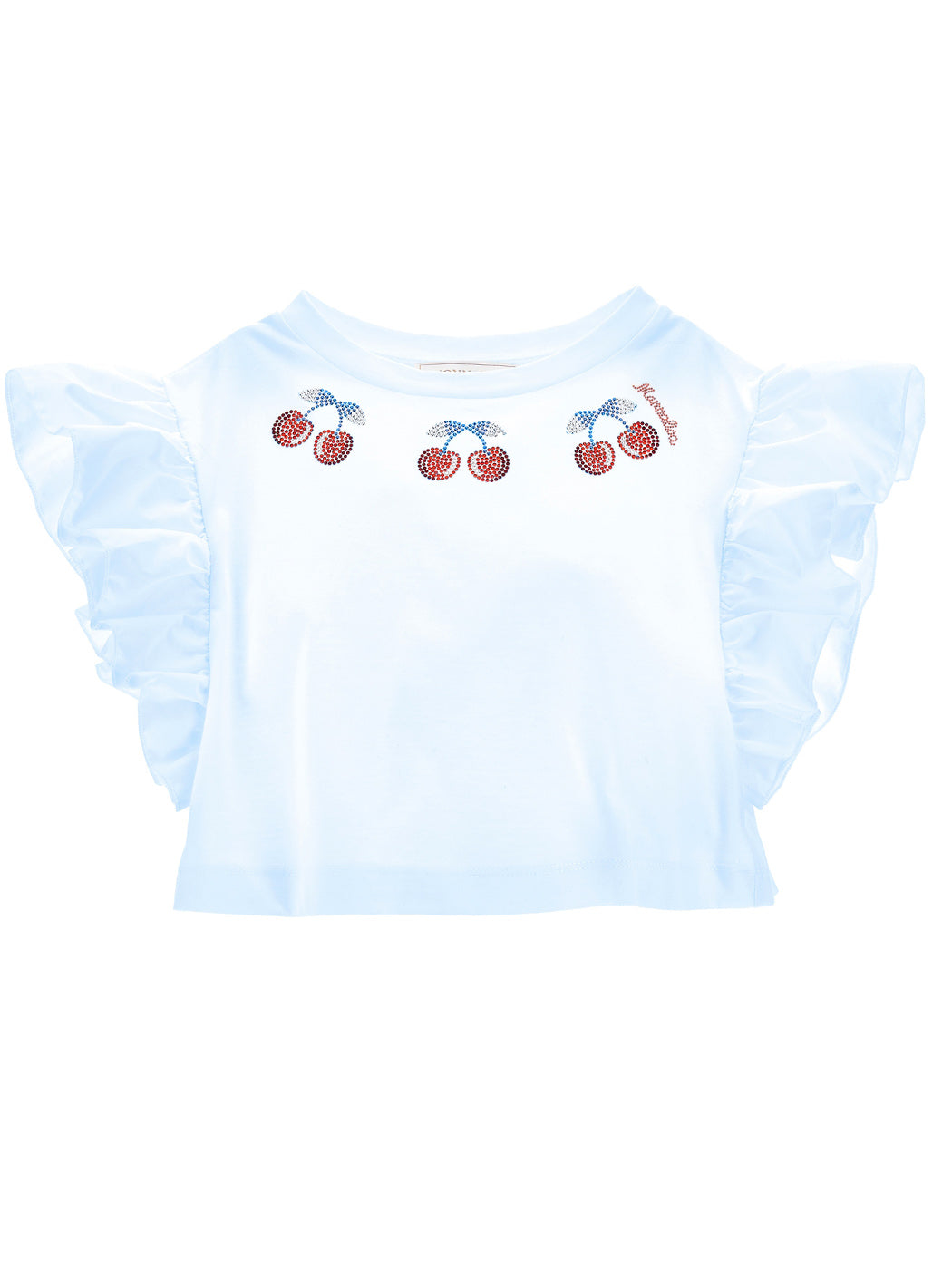 MONNALISA Cropped cherry T-shirt