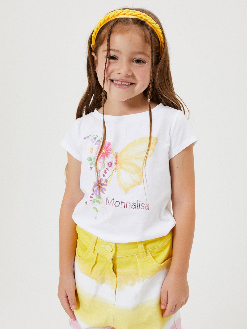 MONNALISA T-shirt jersey with butterfly print-11A615
