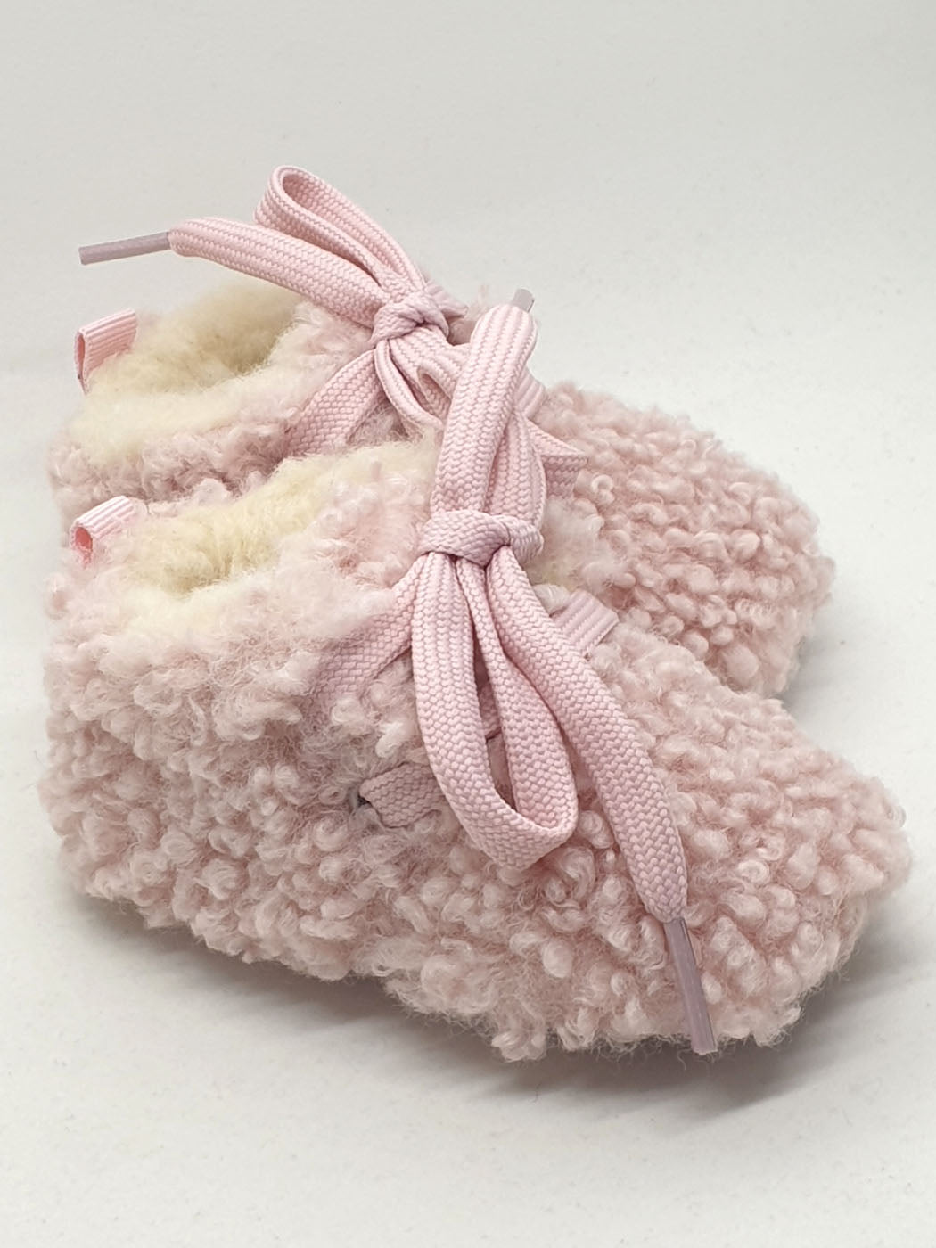 COC-TEDDY NEWBORN shoe with Faux fur-pink