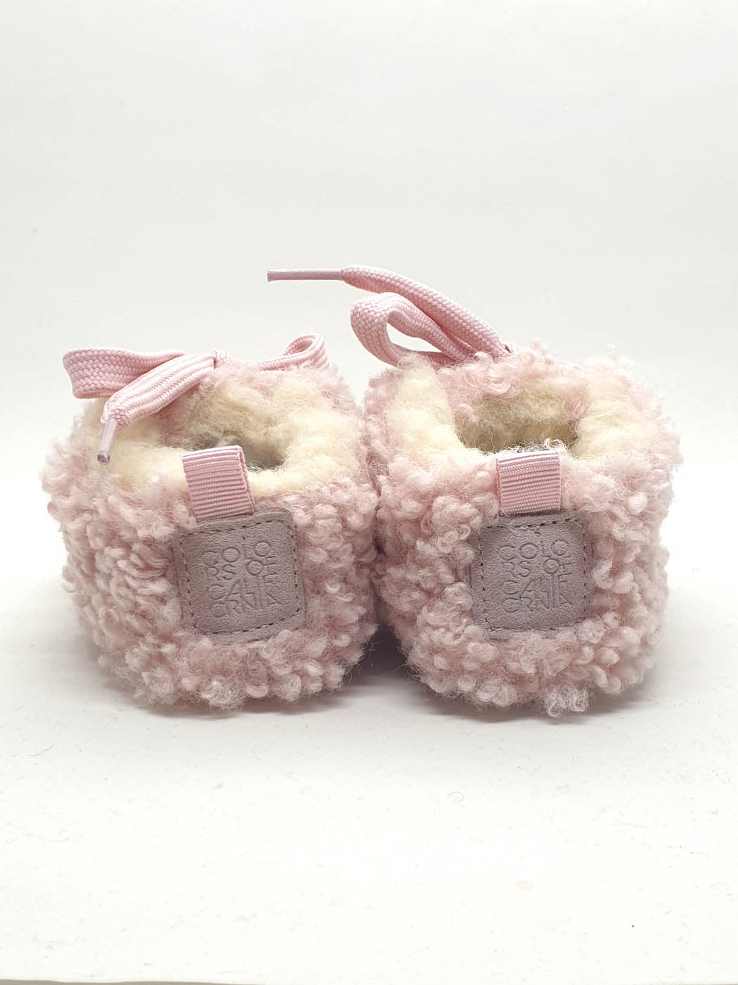 COC-TEDDY NEWBORN shoe with Faux fur-pink