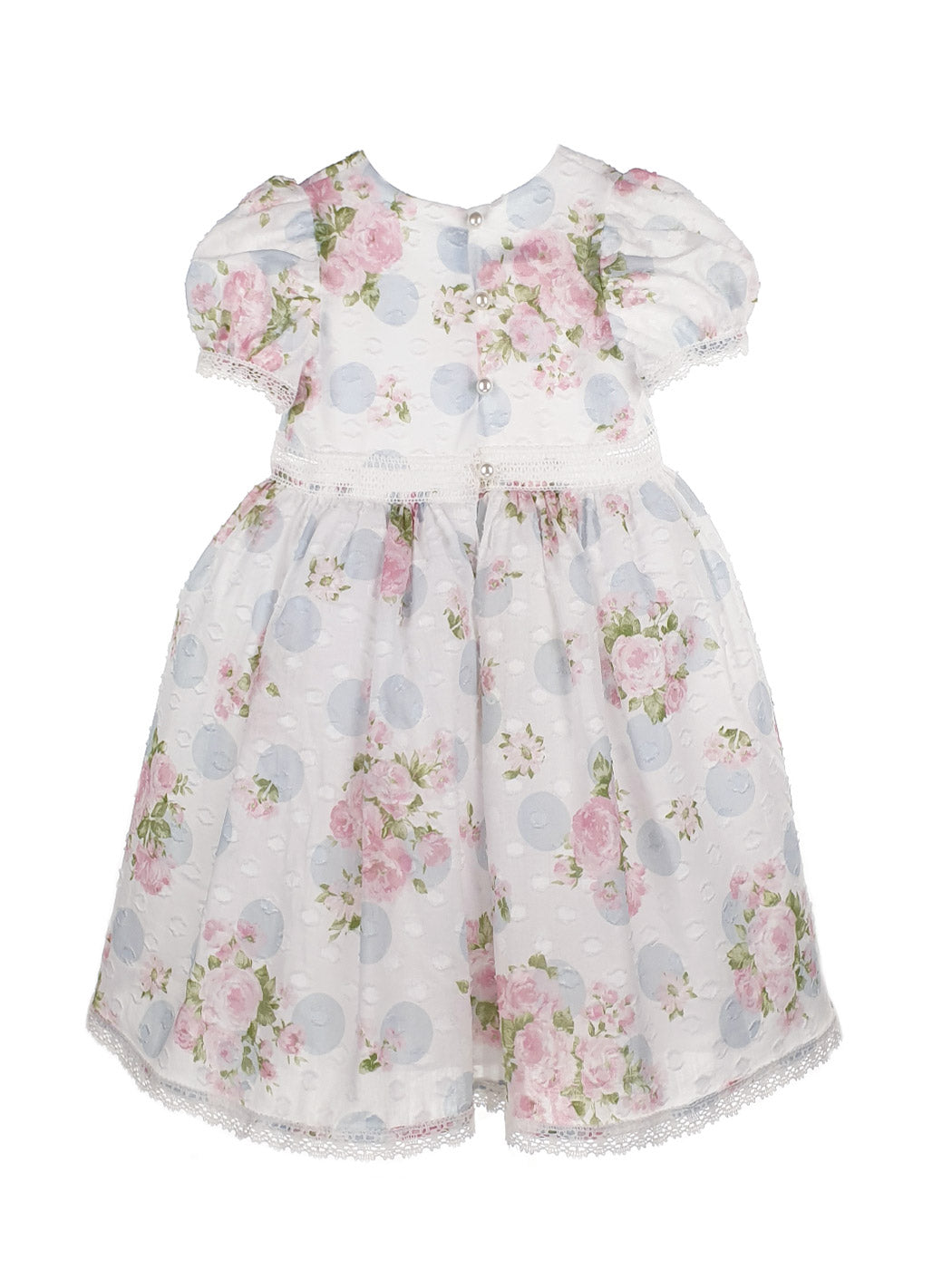 Girl's Floral cotton dress with sleeve-DOTA