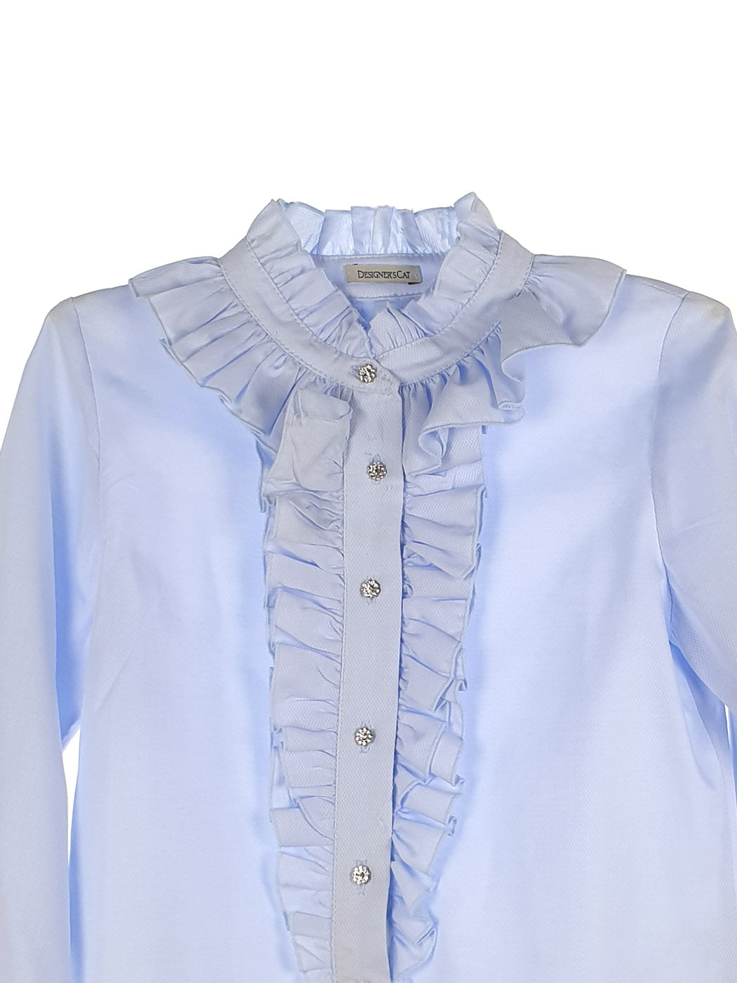 Girl's Shirt with stand-up collar - VERIA