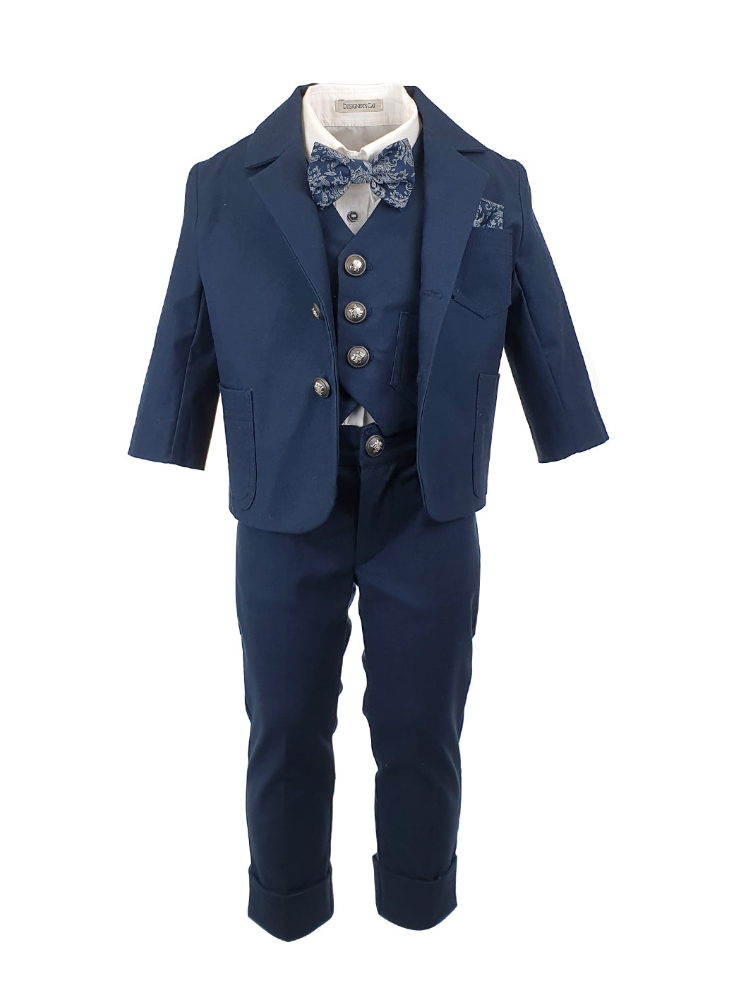 Baptism Outfit for boy set 7pcs for boy - MARINO Blue