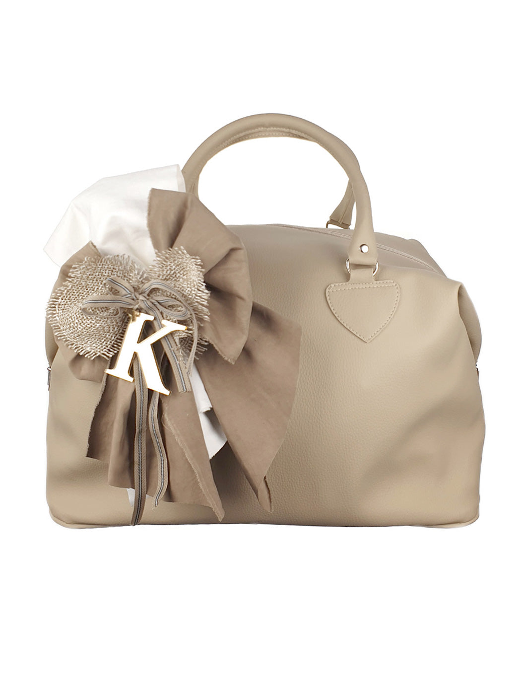 Baptism Beige Bag with leather-looks like
