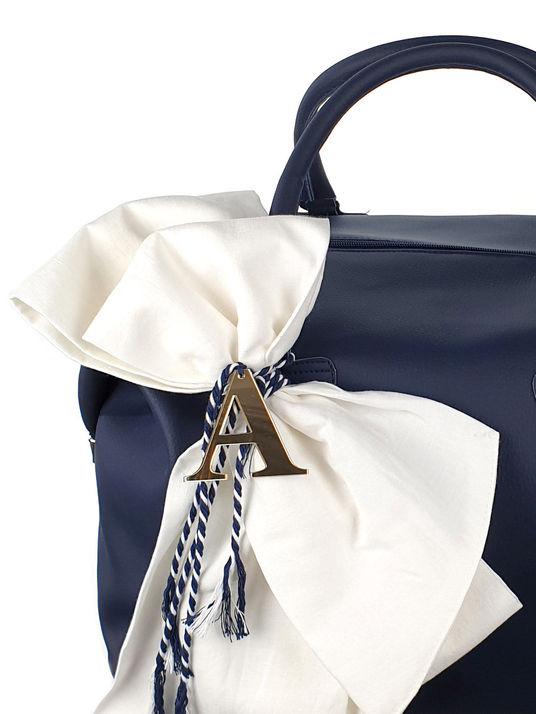 Βαπτιστική Τσάντα με δερμάτινη εμφάνιση-μπλέ navy