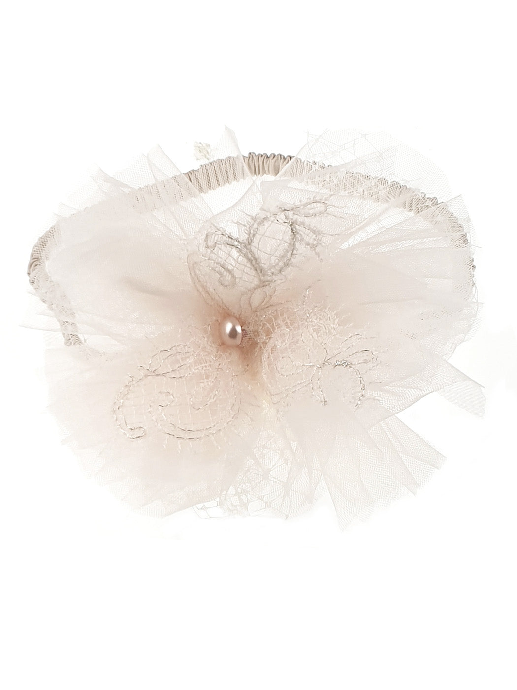 Girl's Headband with tulle & lace - MARCY