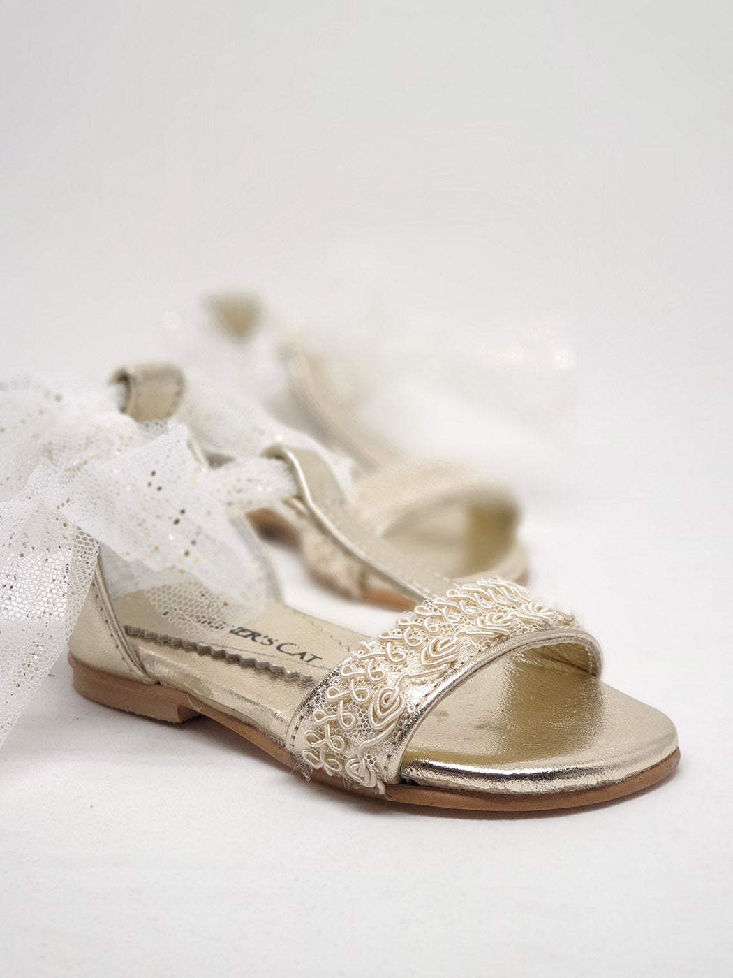 Baptismal Baby sandal for girl - MARLEE Gold