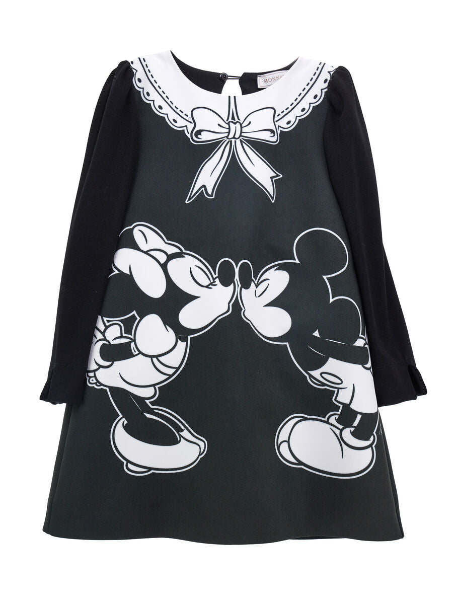 MONNALISA Κρεπ φόρεμα Minnie and Mickey Mouse