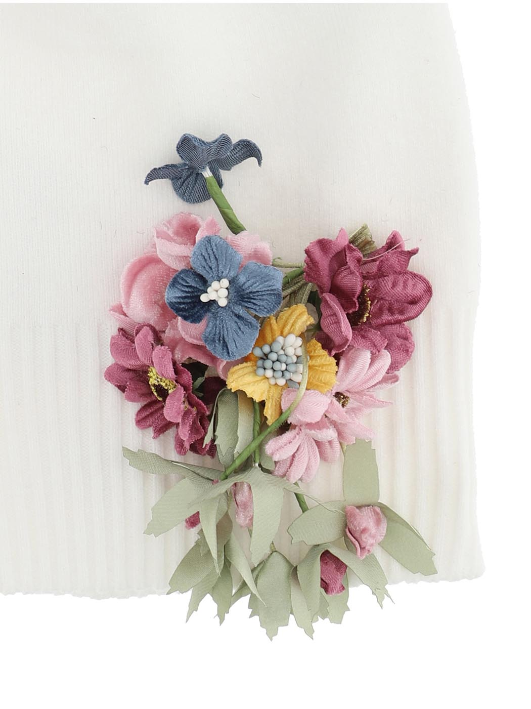 MONNALISA Μάλλινο σκουφάκι με λουλούδια