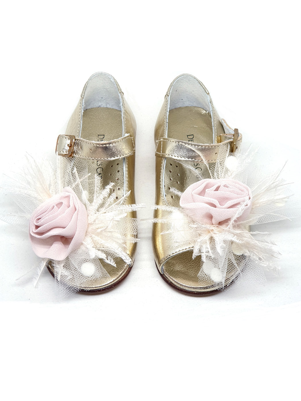 Baptismal baby Girl's shoe - MY ANGEL Gold