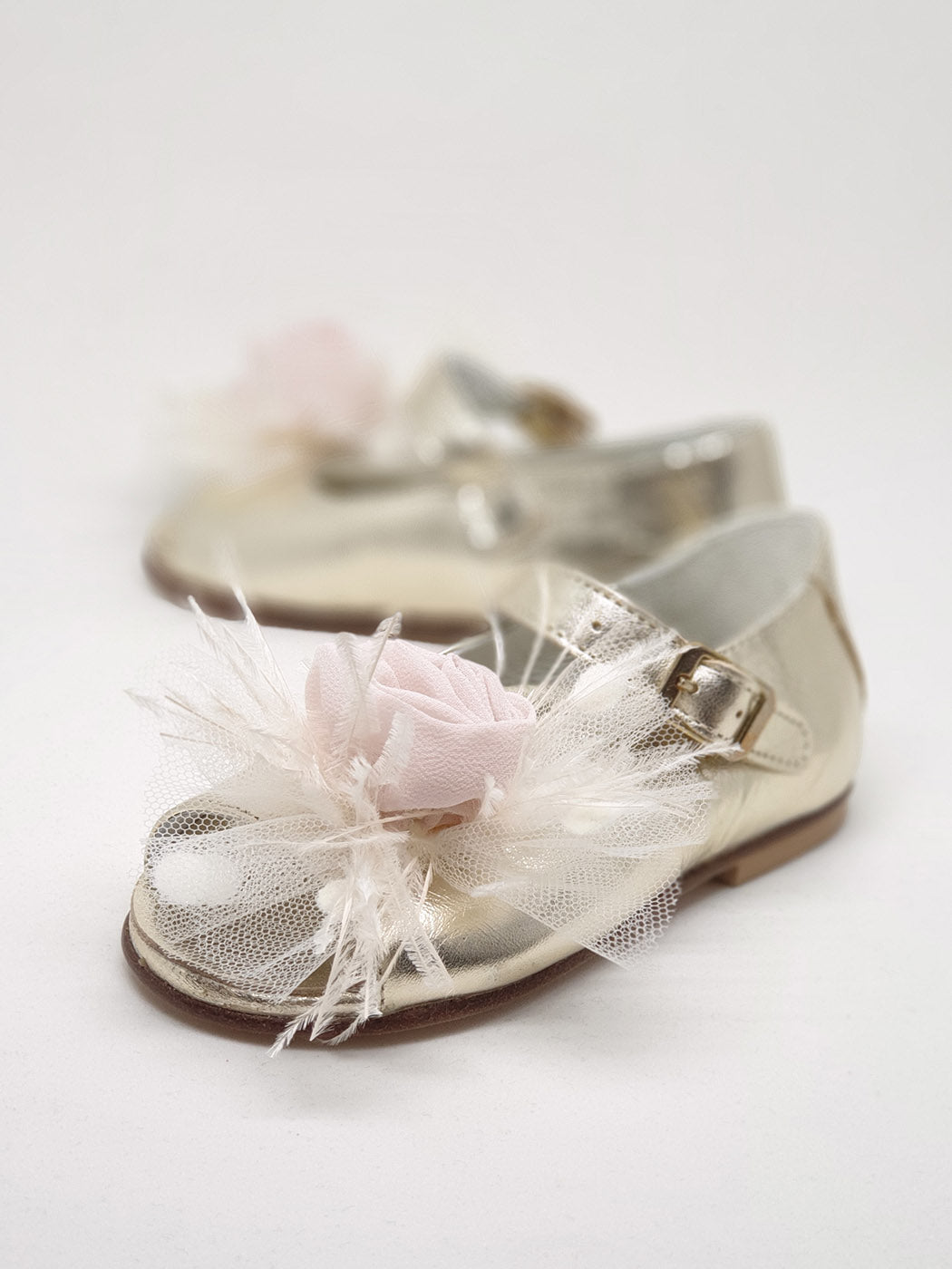 Baptismal baby Girl's shoe - MY ANGEL Gold