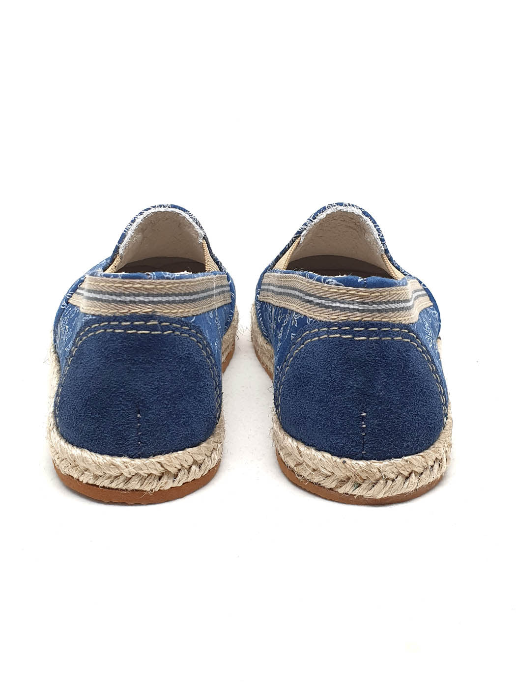 Baptismal Baby shoe Espadrille for Boy-WESLEY blue