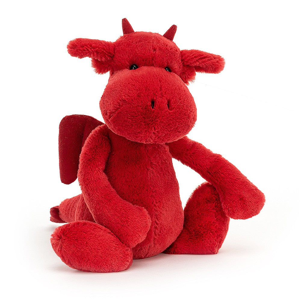 Jellycat soft toy Bashful Red Dragon Medium-BAS3RDR