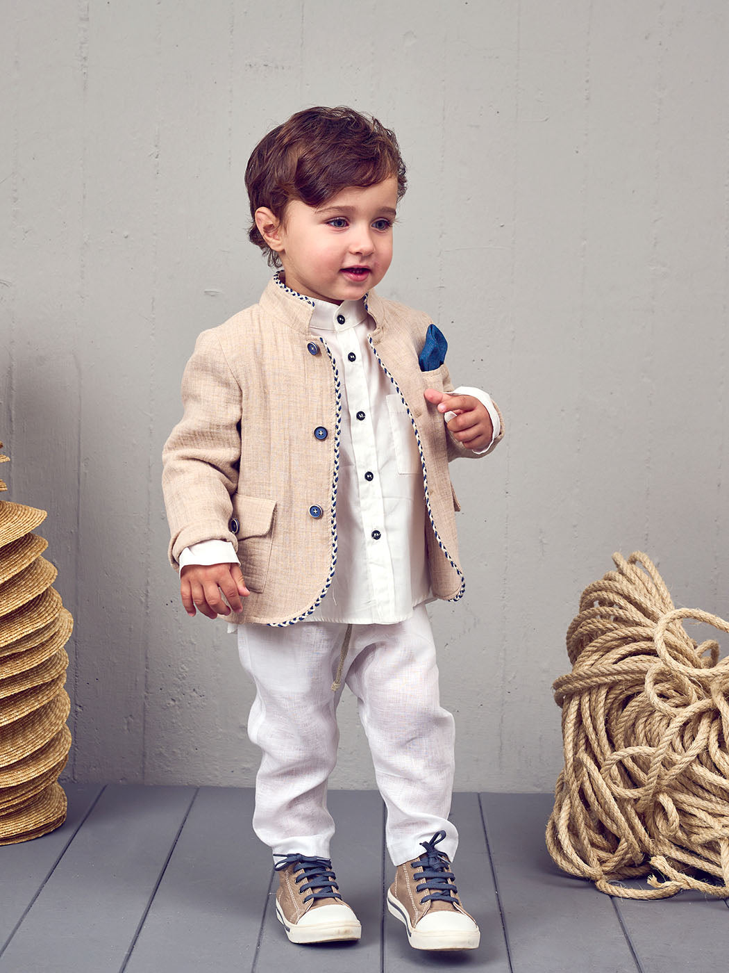 Baptism outfit with Jacquard jacket - STEWART