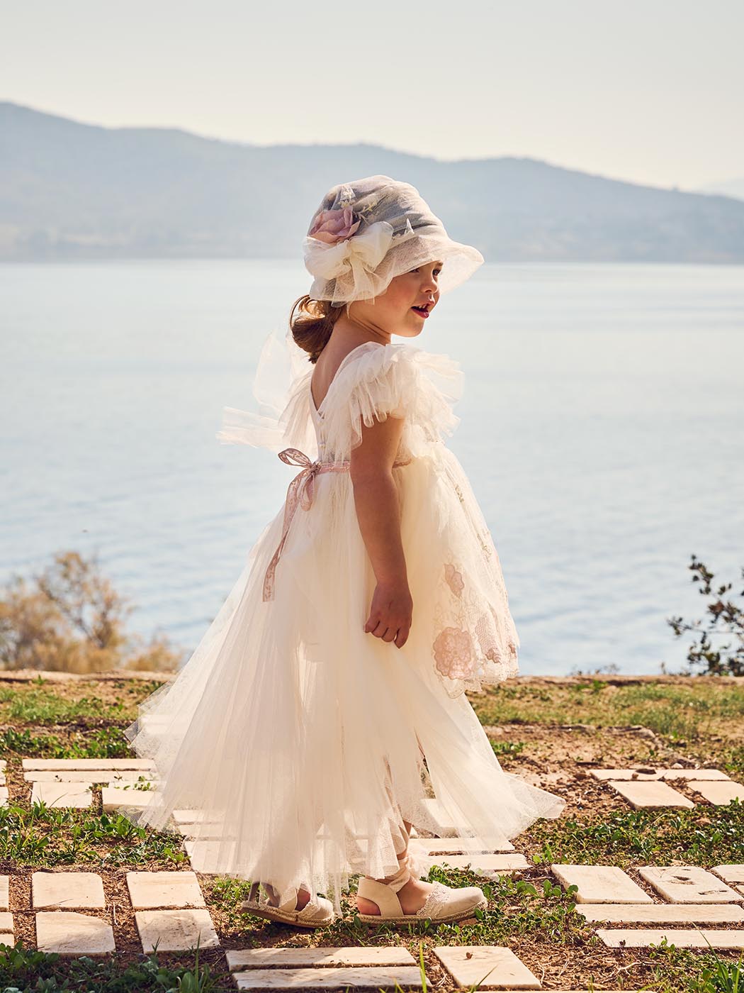 Baptism dress with lace - SWEET SPRING