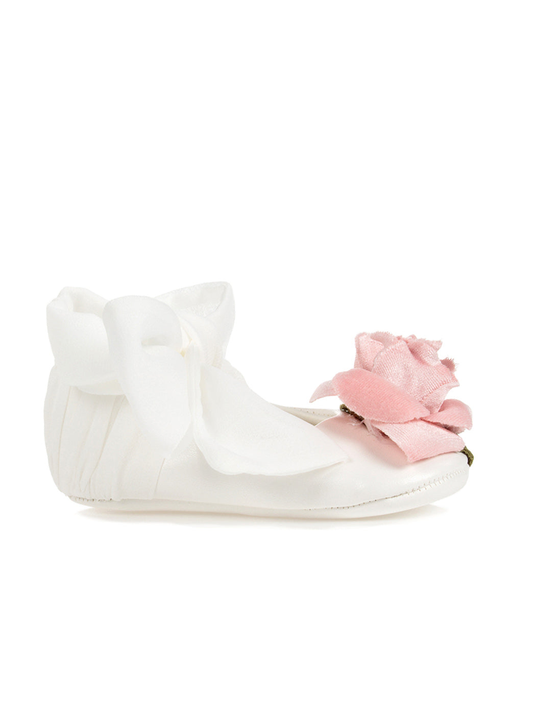 MONNALISA Baby's Coated fabric booties - 39003 Cream