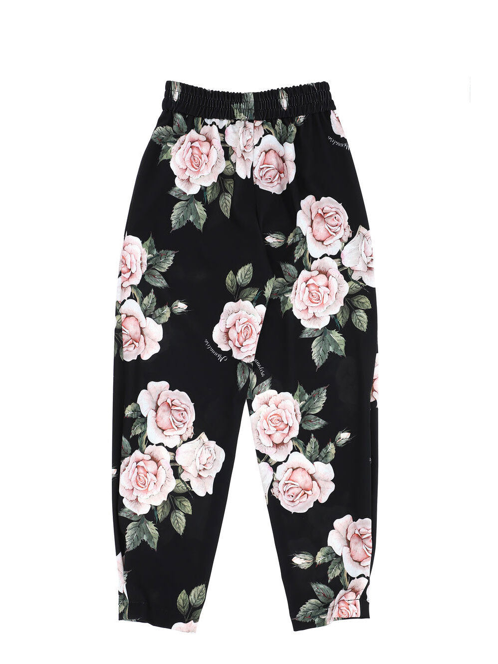 MONNALISA Rose print cady trousers