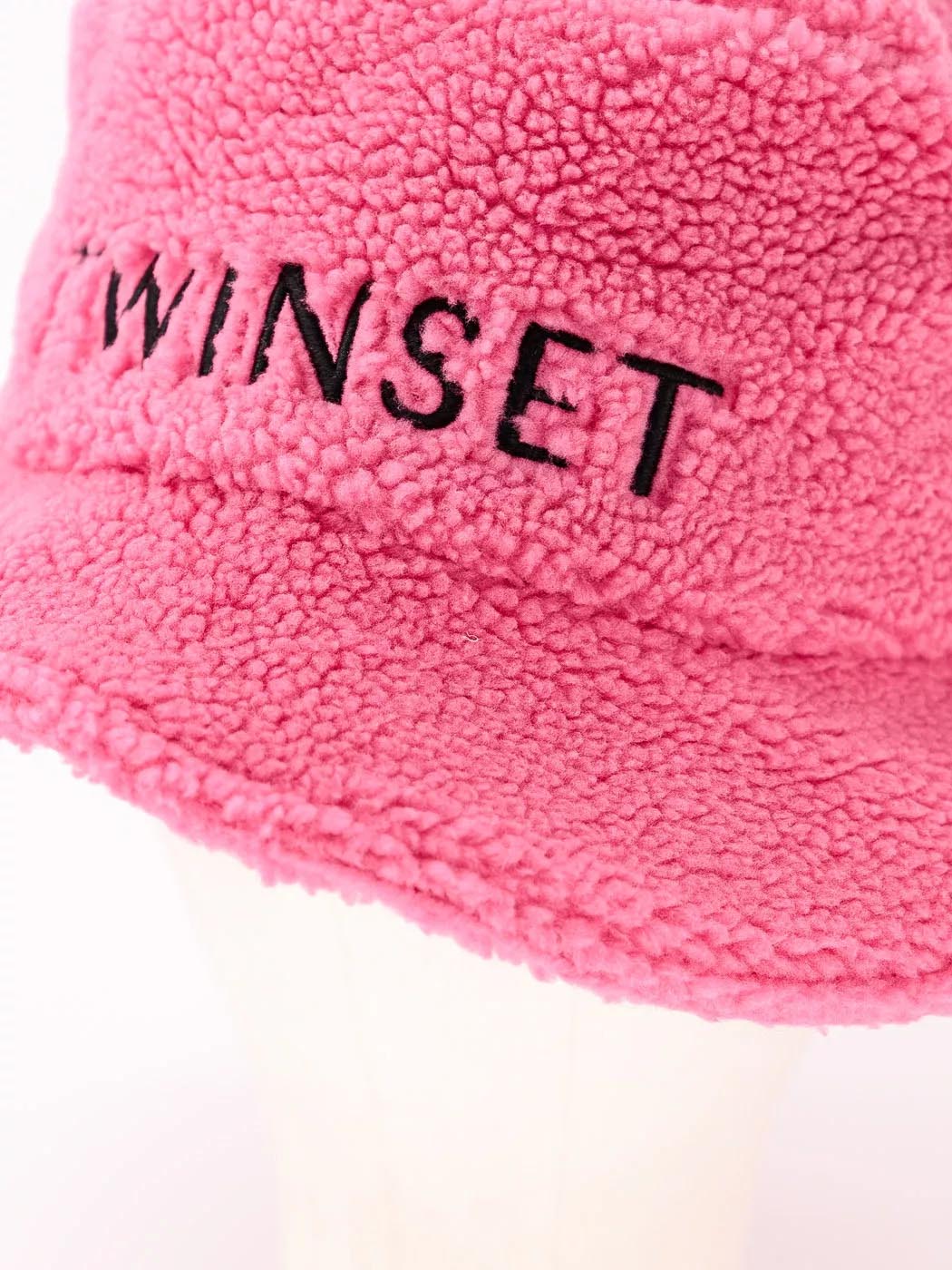 TWINSET Καπέλο από Faux γούνα με κεντημένο λογότυπο