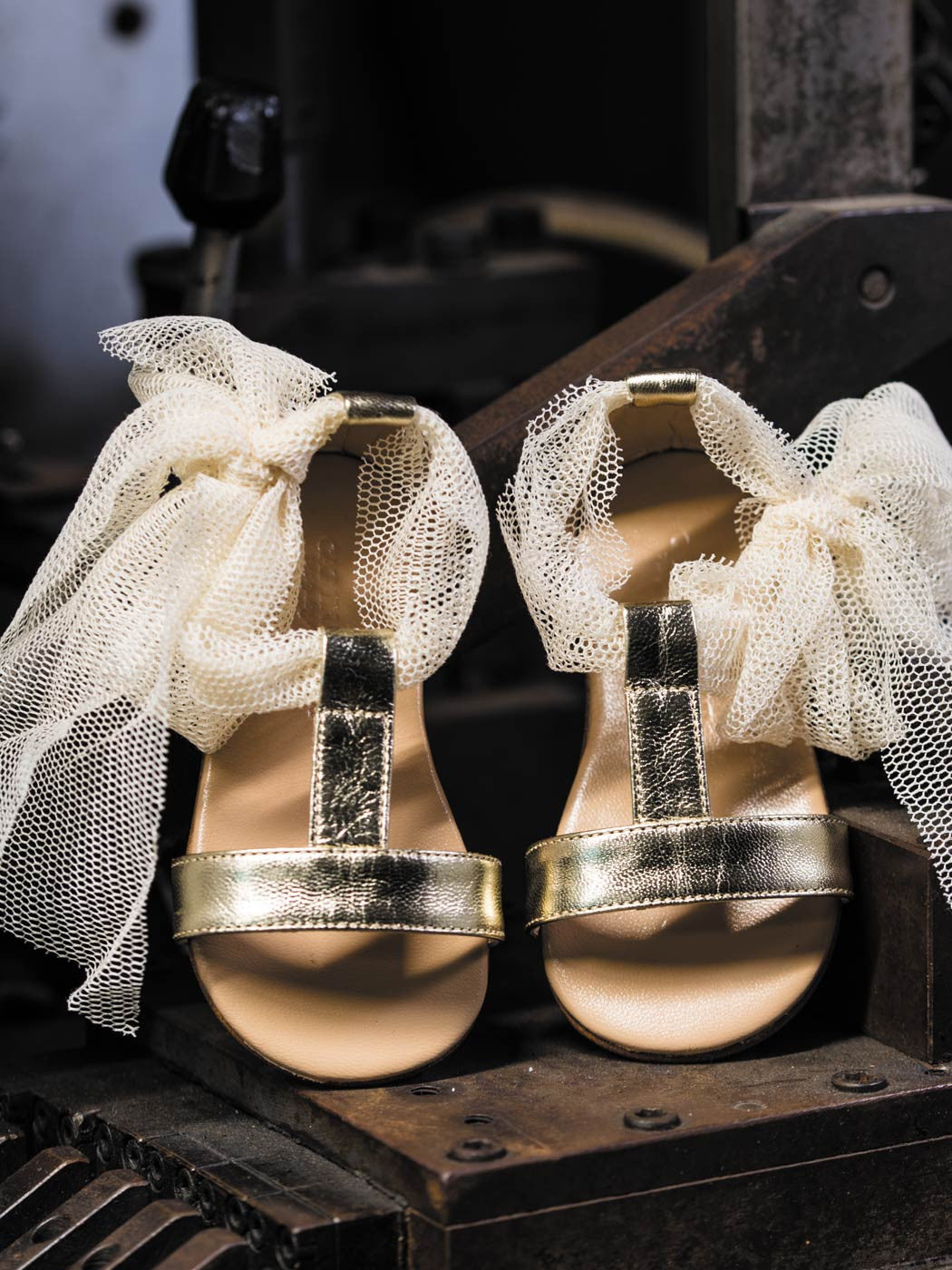 Baptismal Baby sandal for girl - POETIQUE Gold