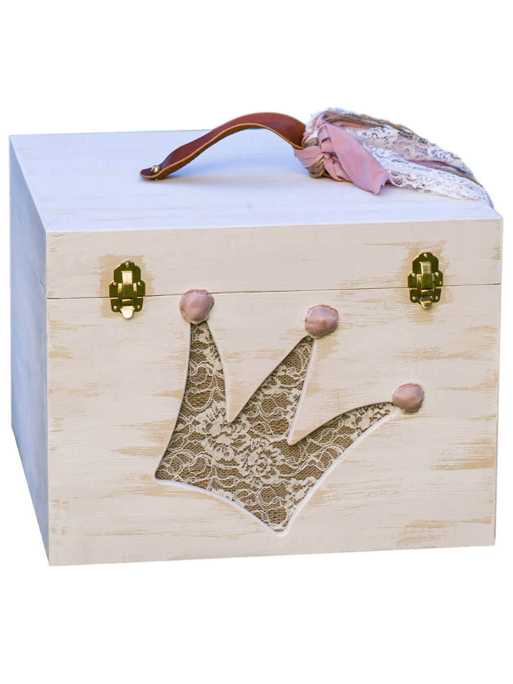Baptism birch wood box for girl - PRINCESS-303
