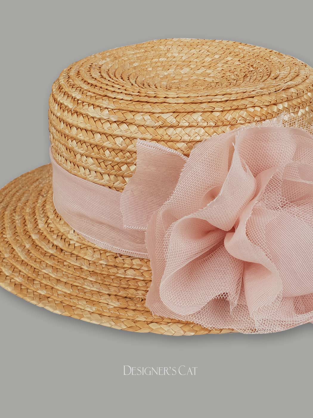Girl's Hat with flower - REGINA Pink