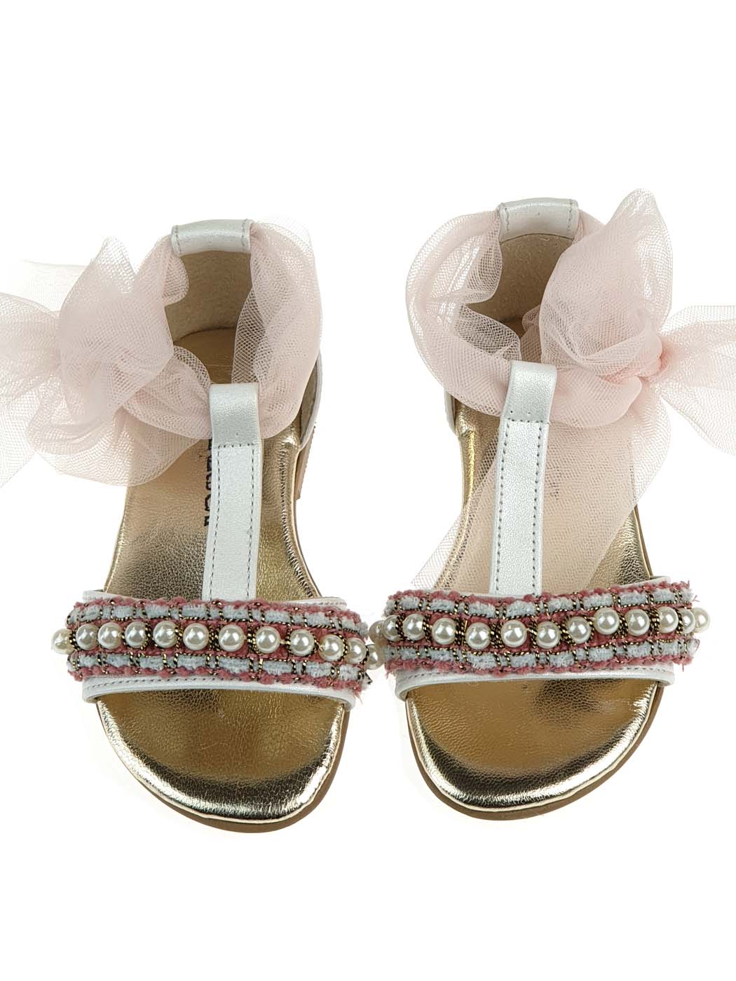 Baptismal Baby sandal for girl - ROXANNE White