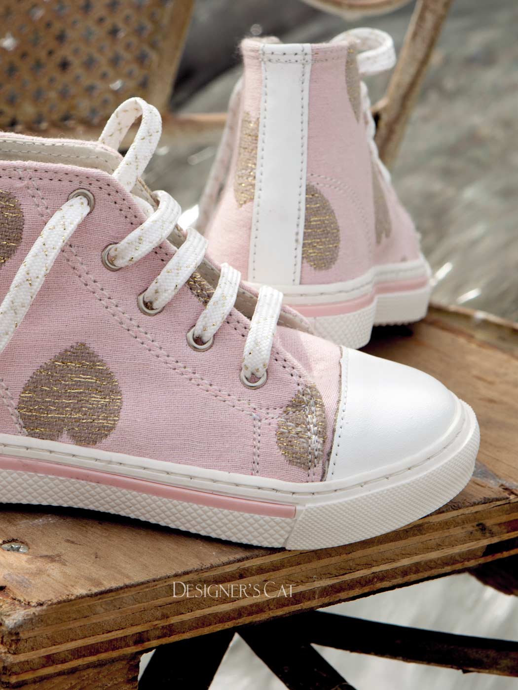 Baptismal Baby shoe bootie for girl - SANTELLA Pink