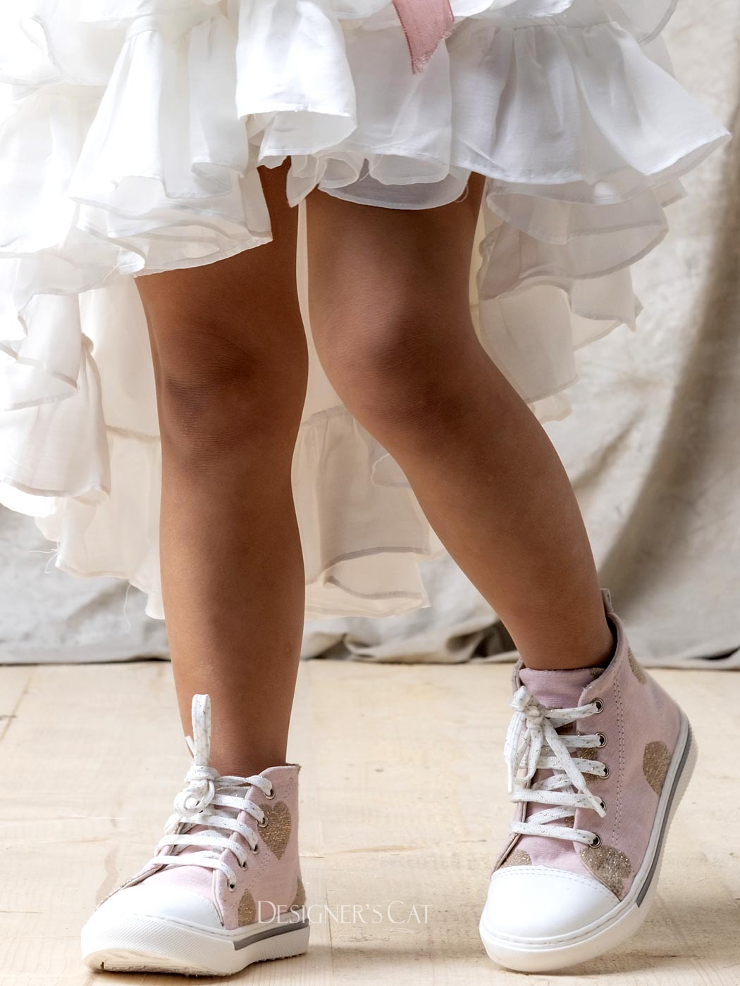 Baptismal Baby shoe bootie for girl - SANTELLA Pink