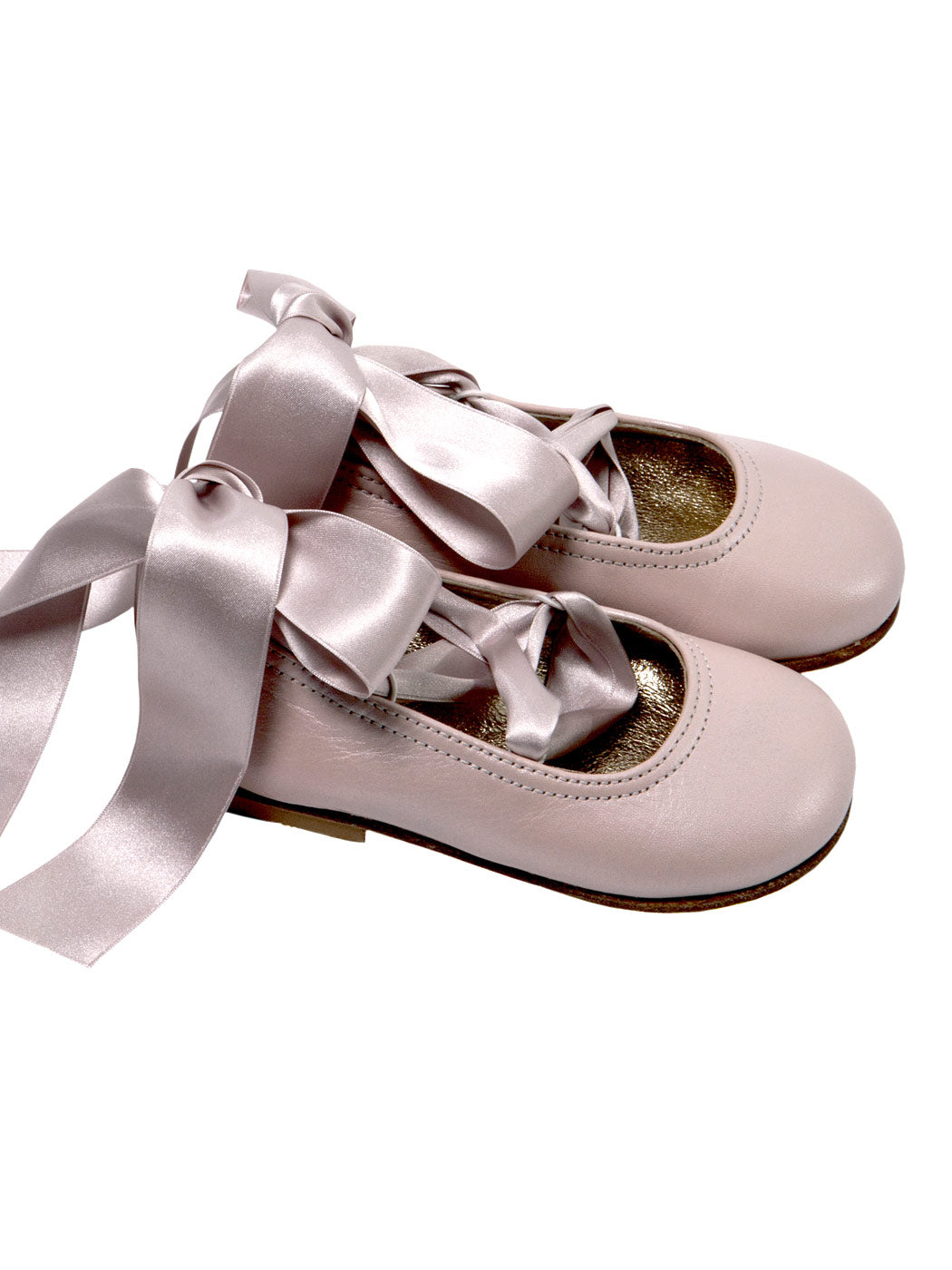 Baptismal baby Girl's ballerina shoe -SWAN Ivory