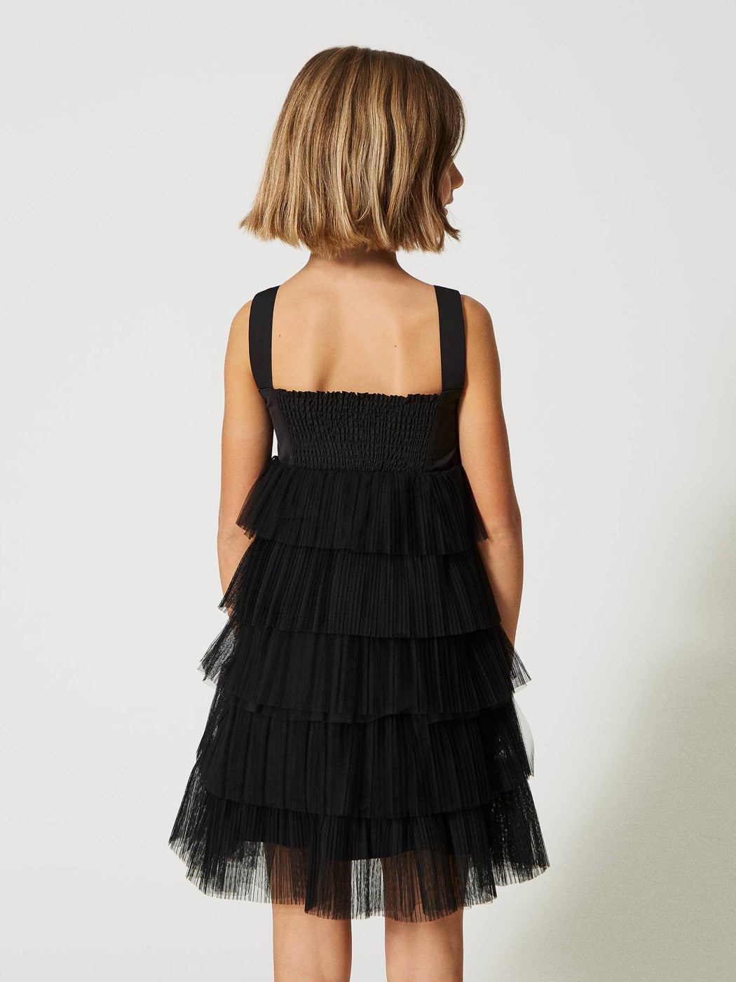 TWINSET Girl's Short flounced pleated tulle dress-231GJ2Q90