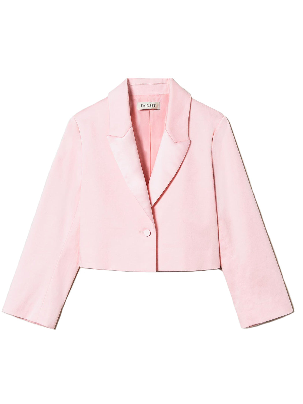 TWINSET cotton satin Spencer jacket for girl-231GJ2010 Pink