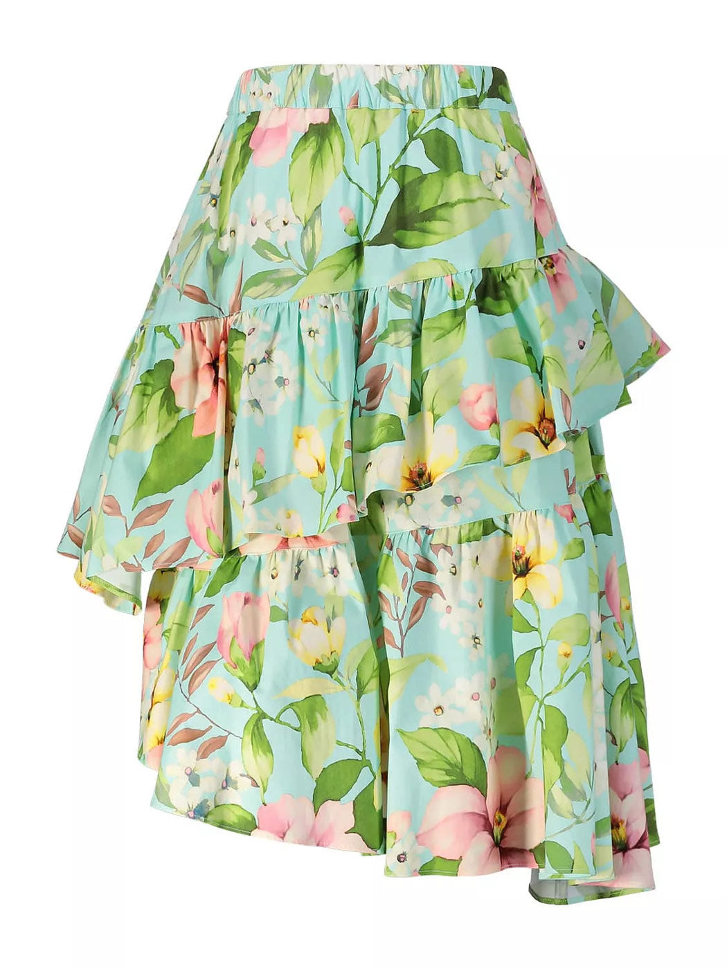 TWINSET Girl's Long floral poplin skirt green- 231GJ214C